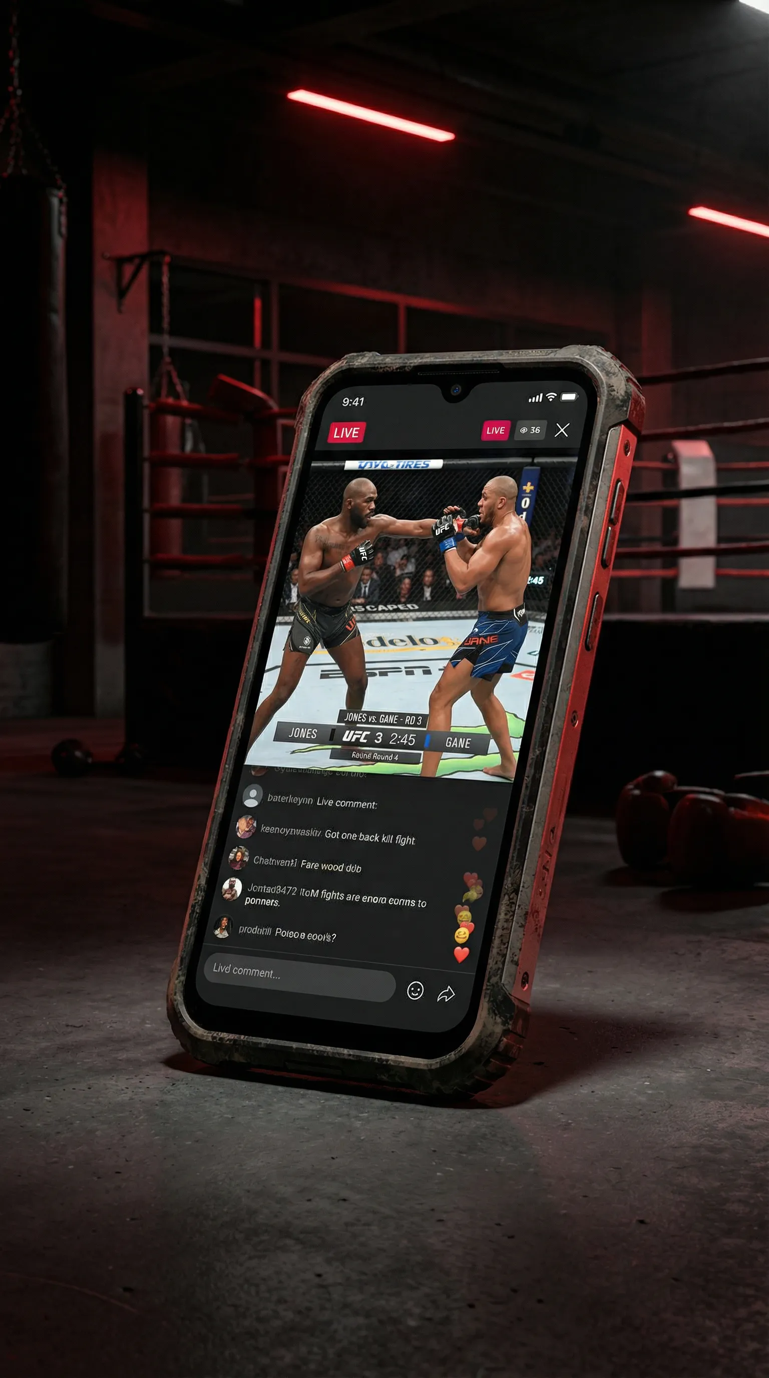 6T体育 移动端APP格斗直播界面